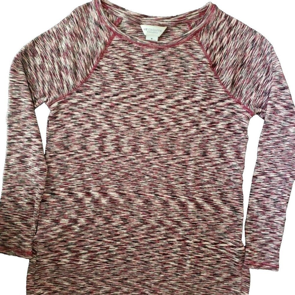 Liz Claiborne Weekend Crew Neck Stretchy Long Sleeve Thermal Top Medium